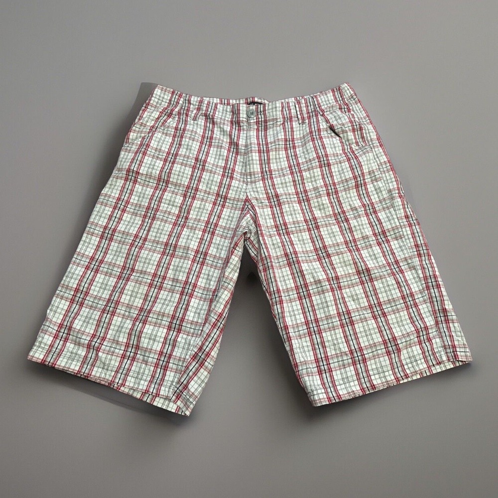AVIREX Shorts Mens 36 (38 Actual) Multicolored Plaid 14" Inseam Baggy Skater Y2K